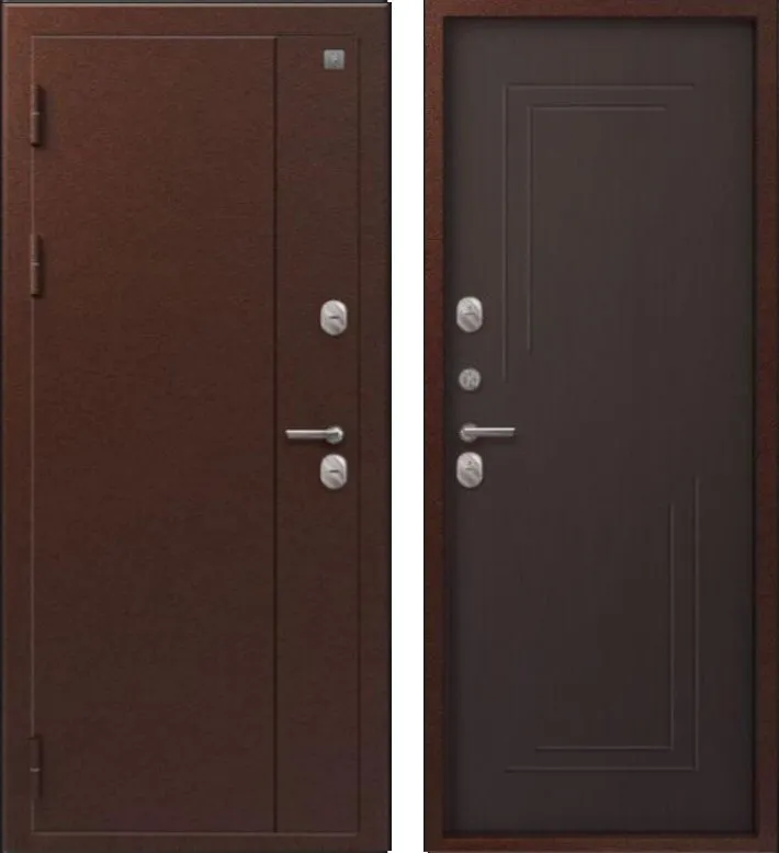 Фото Дверь Термо-100 Антик Медь - Темная Лиственница DIS007361